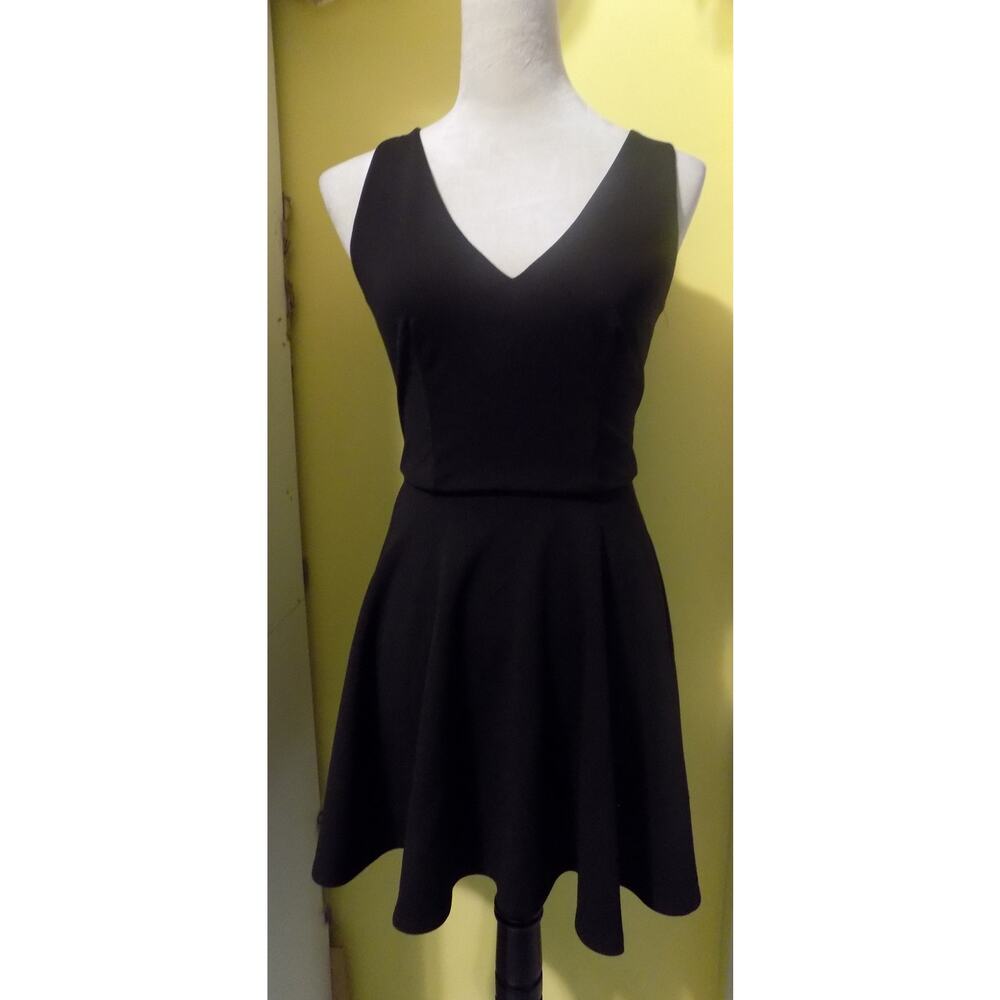 B.Darlin V-Neck Black Dress